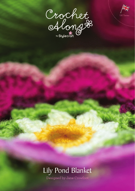 Illustrated Lily Pond Blanket Crochet Along Pattern