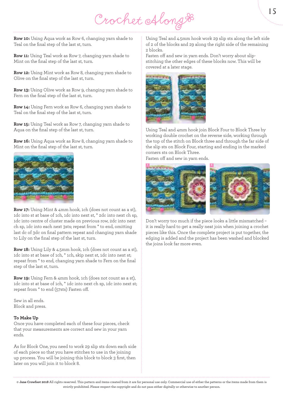 Lily Pond Blanket Crochet Along Pattern, Page 16