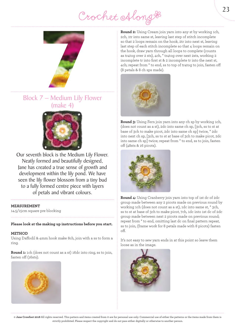 Lily Pond Blanket Crochet Along Pattern, Page 24