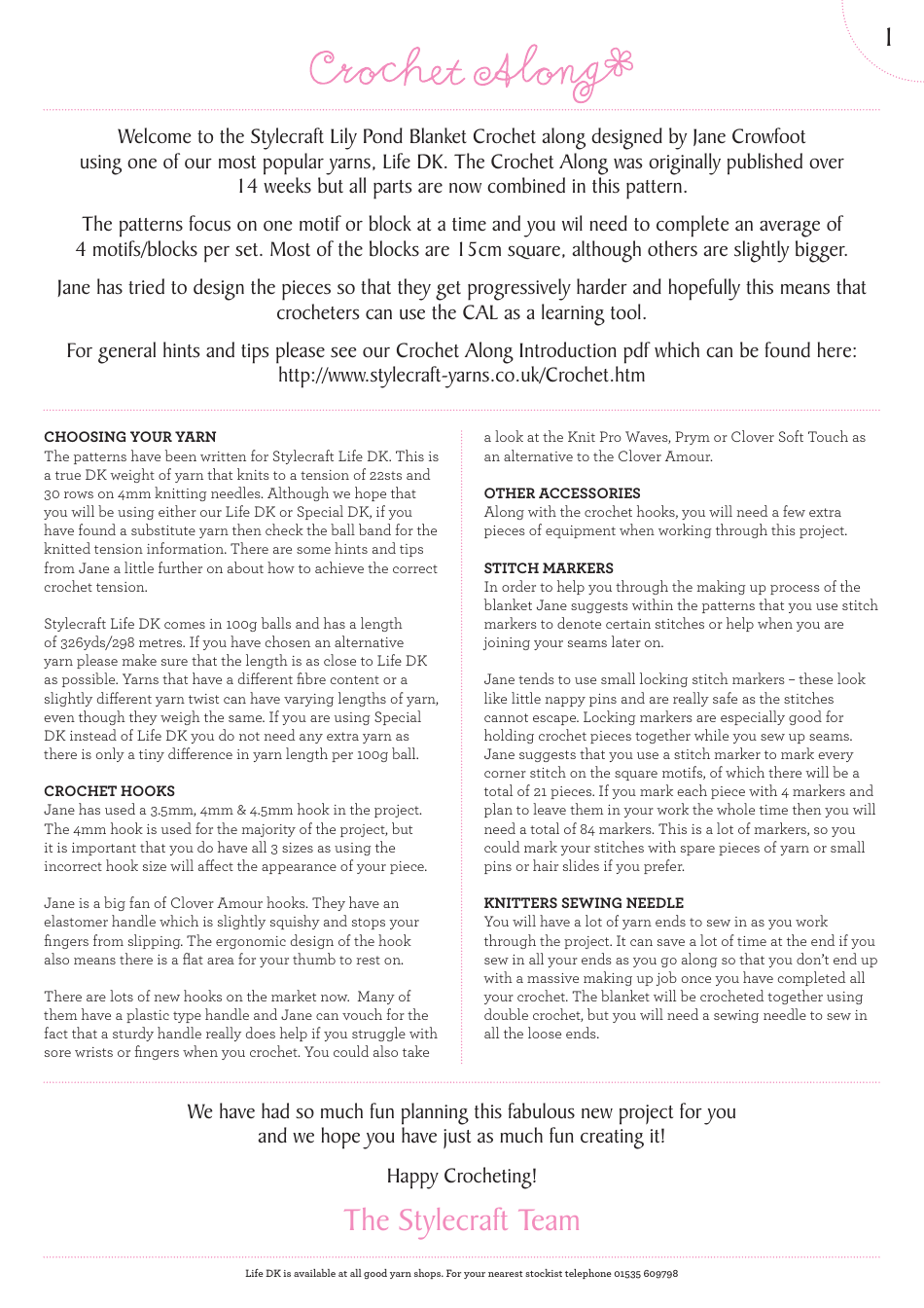 Lily Pond Blanket Crochet Along Pattern, Page 2