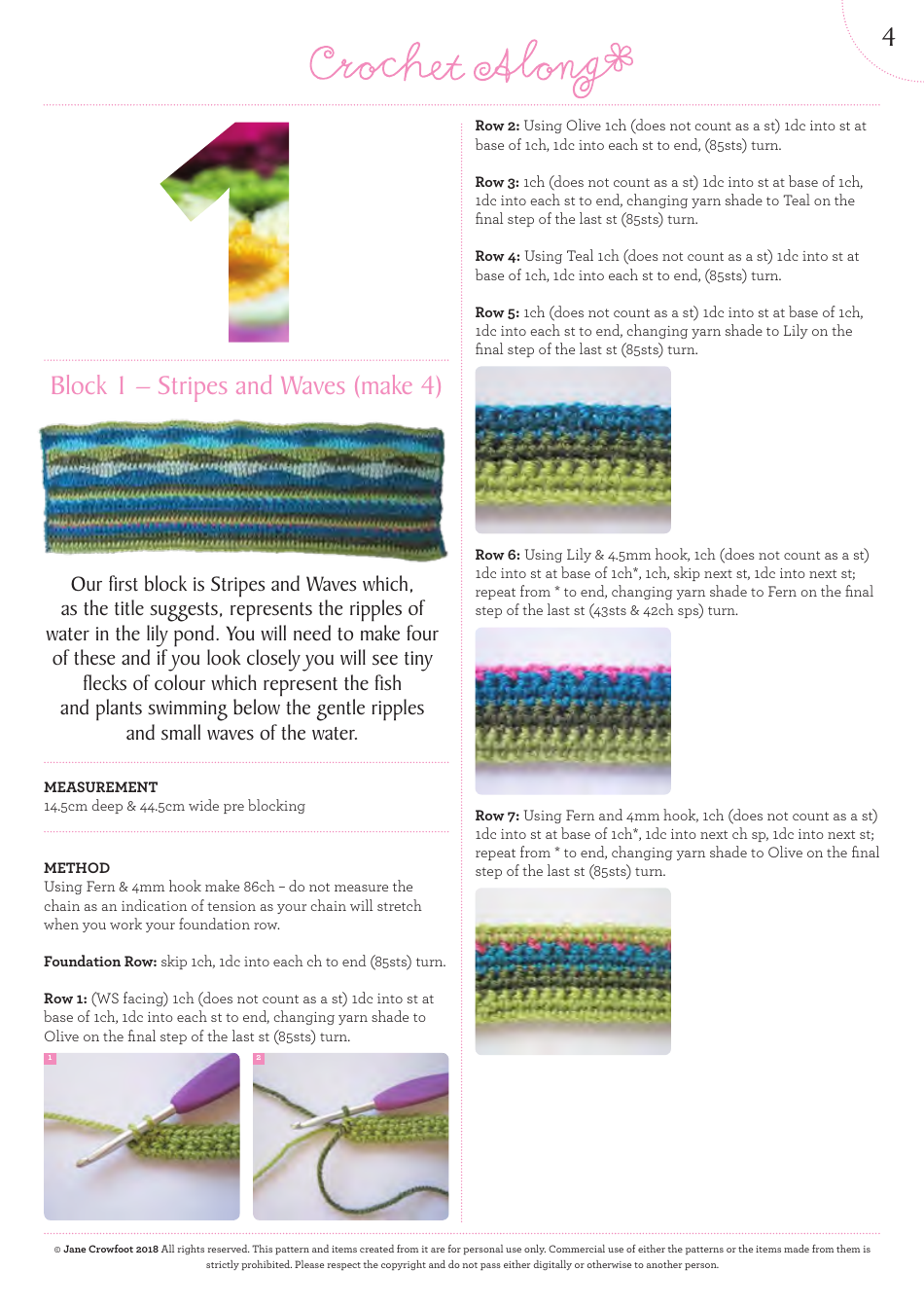 Lily Pond Blanket Crochet Along Pattern, Page 5