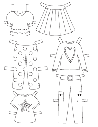 Paper Girl Doll and Outfits Templates, Page 2