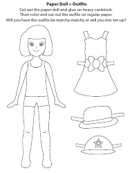 Document preview: Paper Girl Doll and Outfits Templates