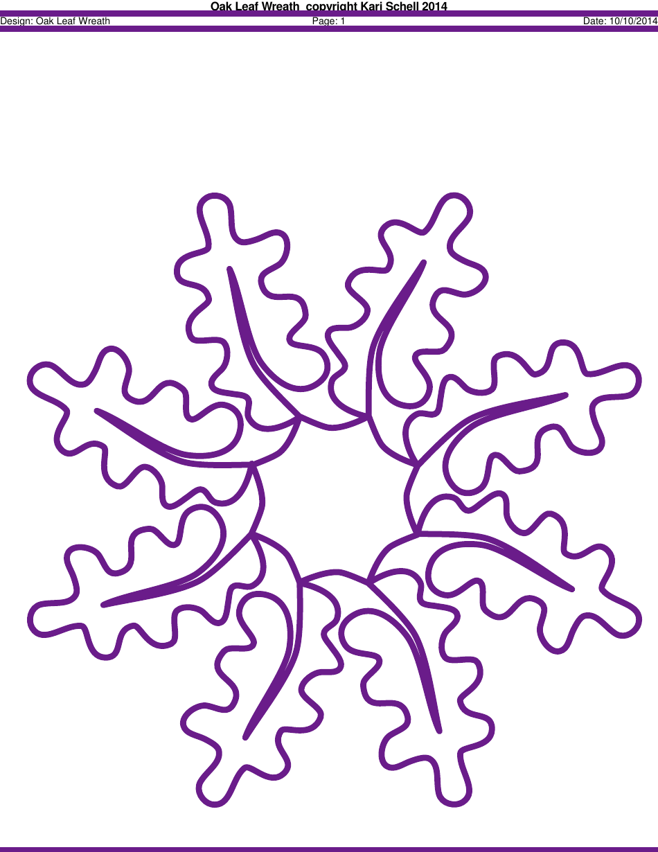 Oak Leaf Wreath Template Download Printable PDF | Templateroller