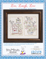 Document preview: Live, Laugh, Love Embroidery Pattern