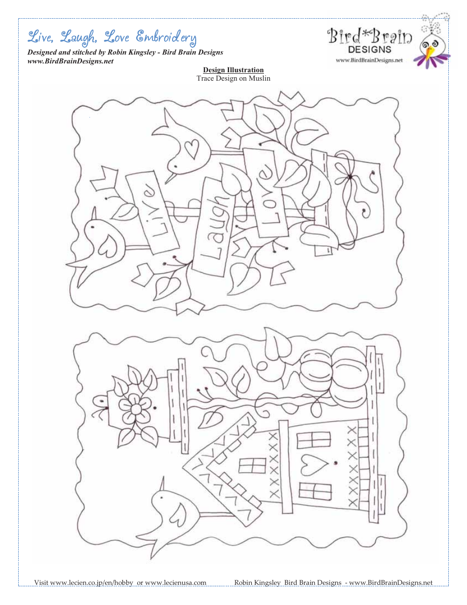 Live, Laugh, Love Embroidery Pattern, Page 3