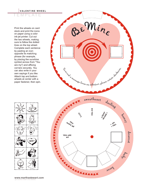 Valentine Wheel Template Preview