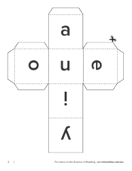 Printable Phonics Cube Templates, Page 2