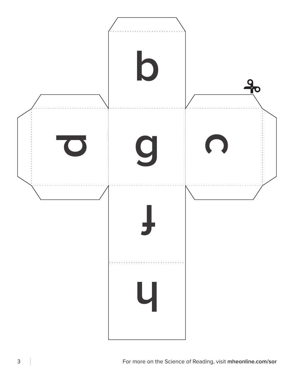 Printable Phonics Cube Templates, Page 3