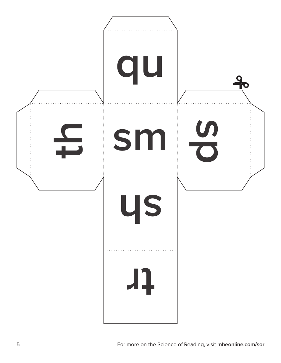 Printable Phonics Cube Templates, Page 5