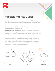 Document preview: Printable Phonics Cube Templates