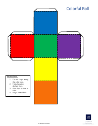 Colored Dice Cube Template, Page 2