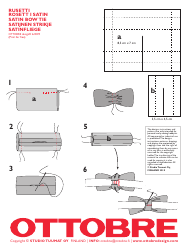 Document preview: Satin Bow Tie Template - Studio Tuumat Oy