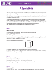 Document preview: Special Gift Box Craft Template