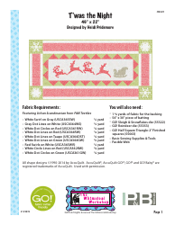 Document preview: Christmas Night Table Runner Pattern Templates - the Whimsical Workshop