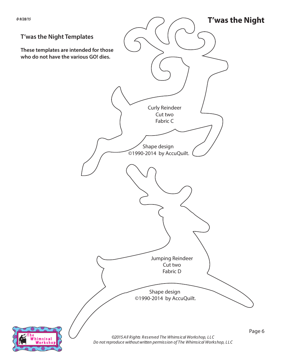 Christmas Night Table Runner Pattern Templates - the Whimsical Workshop, Page 7