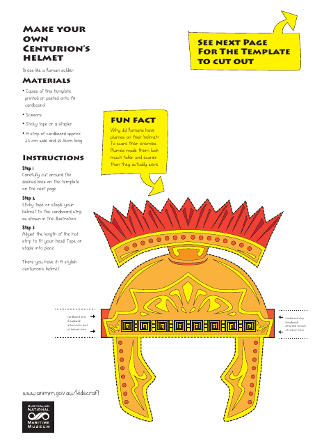 Centurion's Helmet Template - Free Printable PDF
