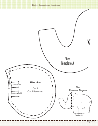 Stuffed Elephant Sewing Templates, Page 3