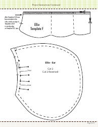 Stuffed Elephant Sewing Templates, Page 8