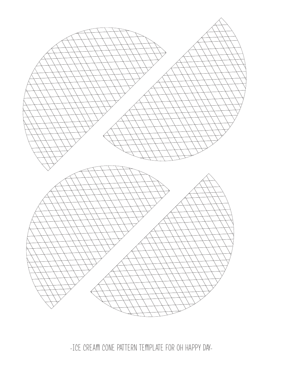 ICE Cream Cone Pattern Template - Ice Cream Cone Pattern Template Print Big 