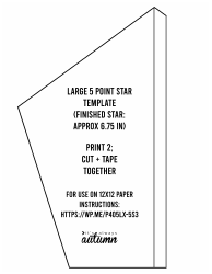 Document preview: Large 5 Point Star Template