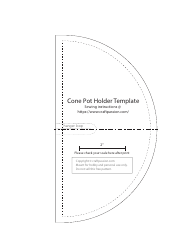 Document preview: Cone Pot Holder Template