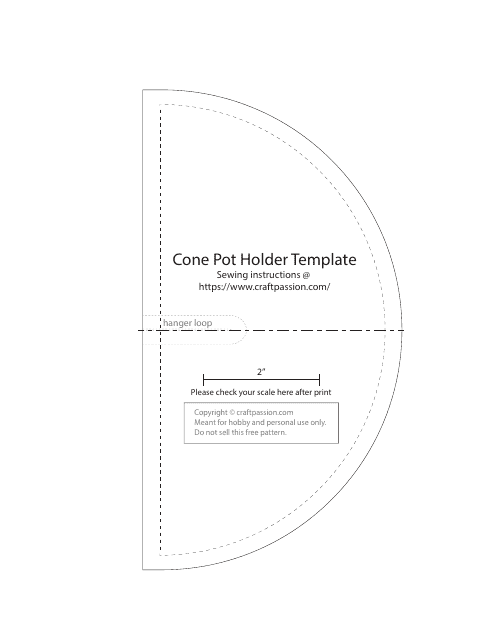 Cone Pot Holder Template Download Pdf