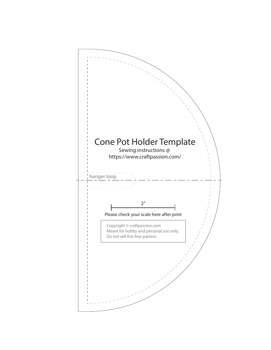 Cone Pot Holder Template Download Printable PDF Templateroller