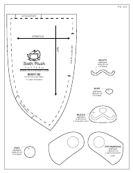 Sloth Plush Sewing Template, Page 17