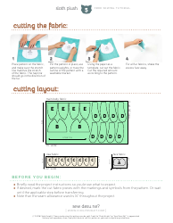 Sloth Plush Sewing Template, Page 5