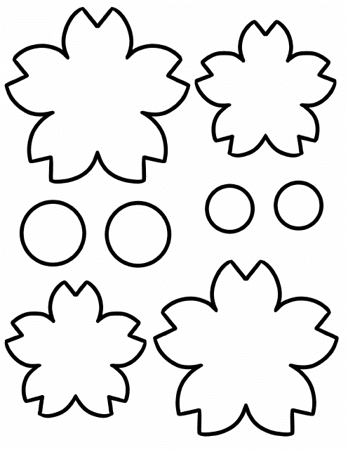 Flower Templates - Different Sizes