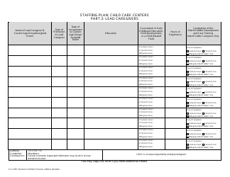 Form CCL-5001 Staffing Plan: Child Care Centers - Michigan, Page 3