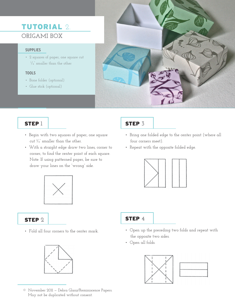 Origami Box Tutorial Download Printable PDF | Templateroller