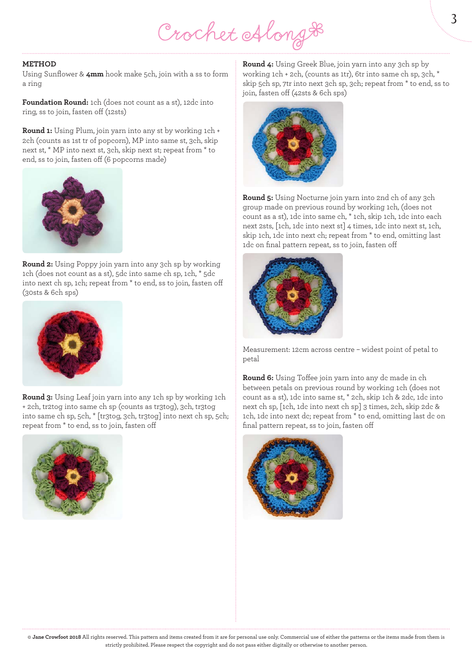 Bird of Paradise Crocheting Block Pattern, Page 4