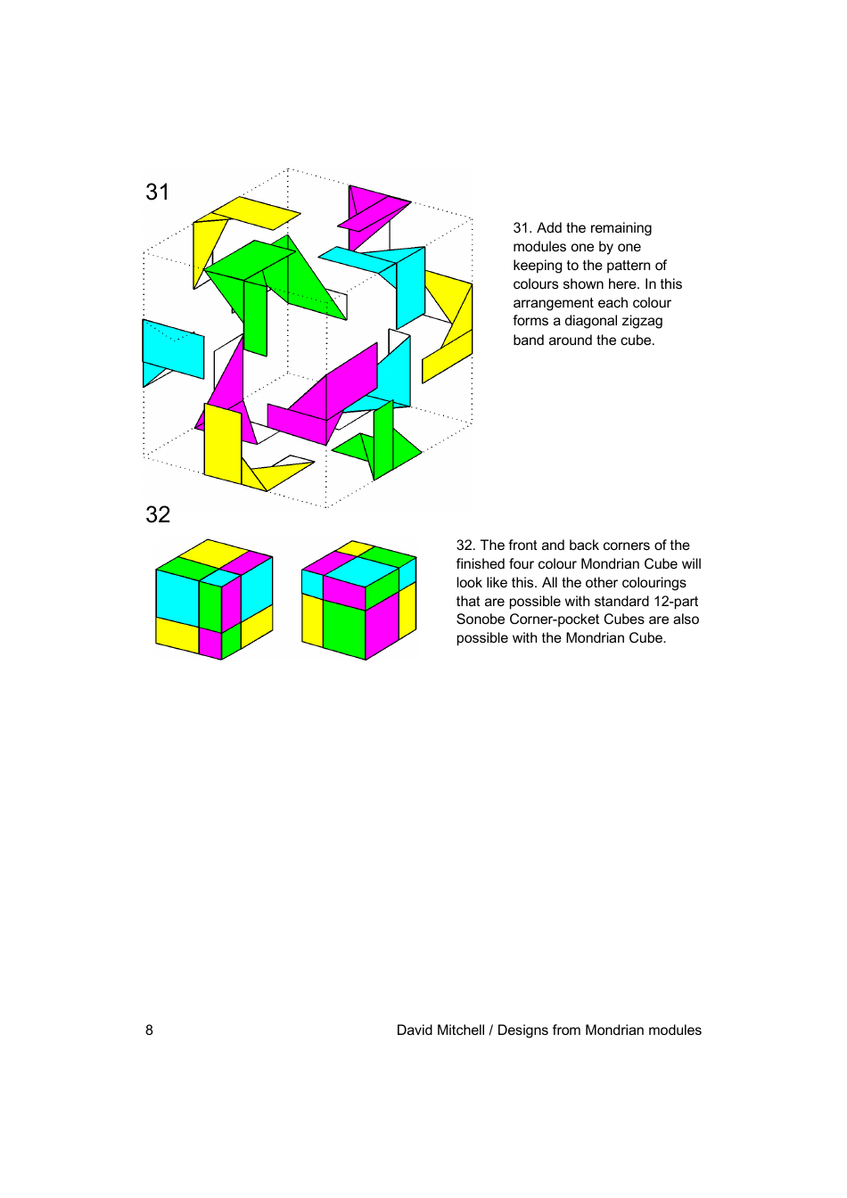Origami Mondrian Cube Guide, Page 8