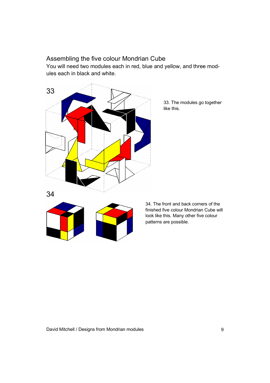 Origami Mondrian Cube Guide, Page 9