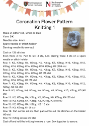 Document preview: Coronation Flower Knitting Pattern