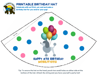 Mobilitydog Birthday Hat Templates, Page 2