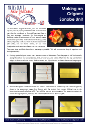 Document preview: Origami Paper Sonobe Unit