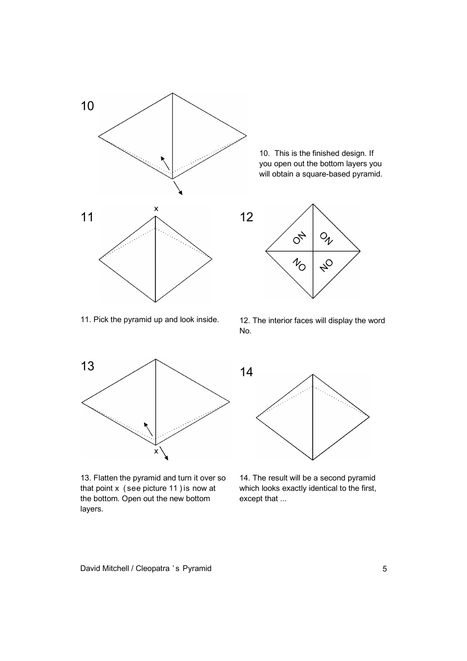Origami Cleopatras Pyramid Guide, Page 5