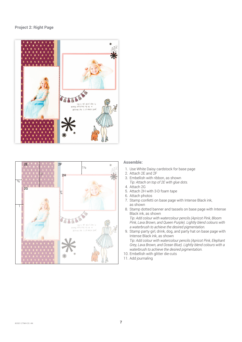 Party Girl Scrapbooking Pattern, Page 7