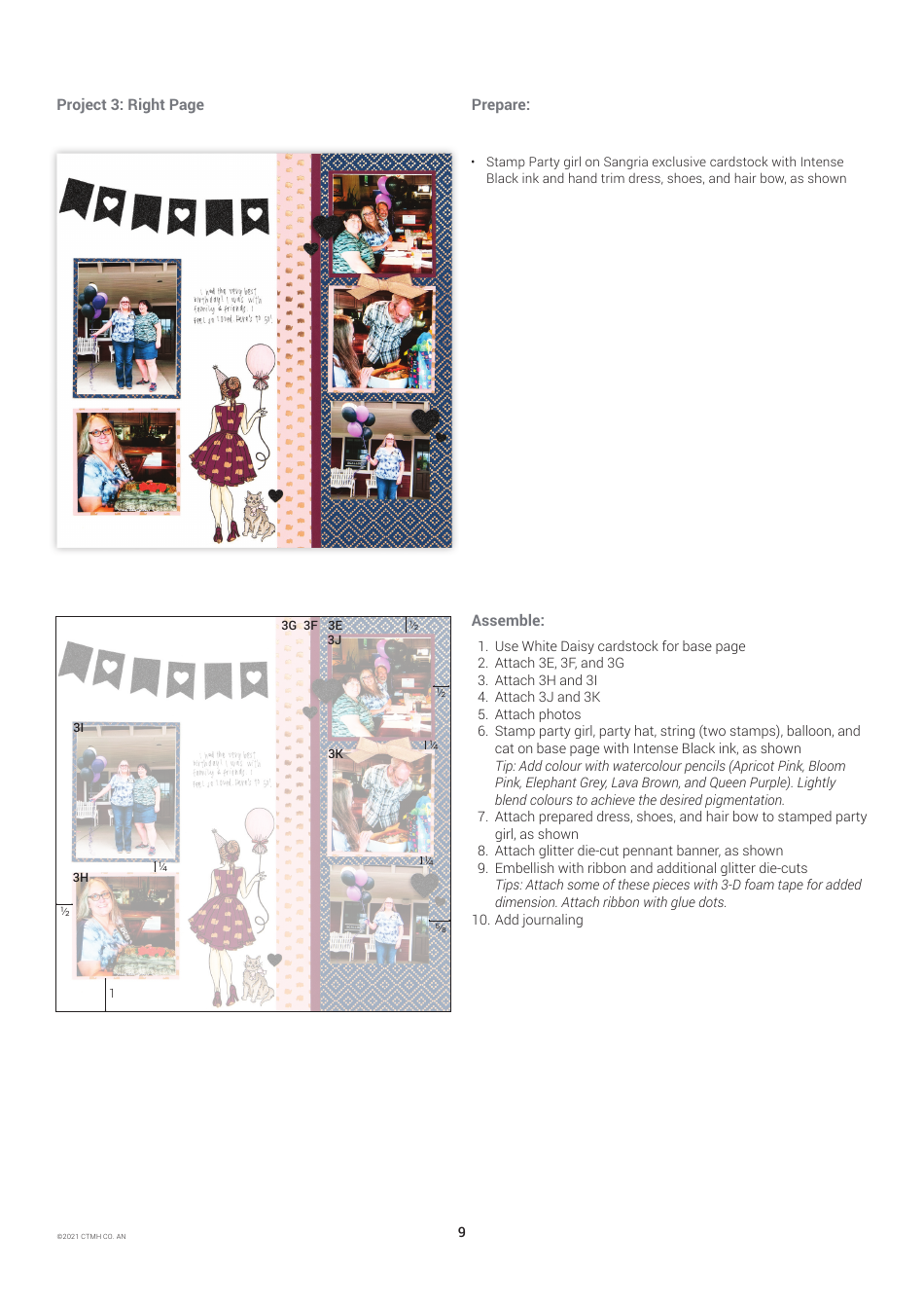 Party Girl Scrapbooking Pattern, Page 9