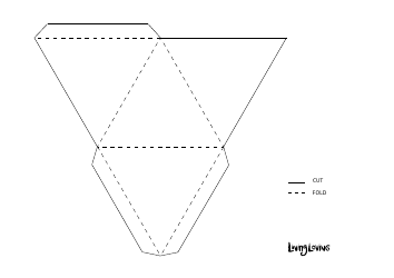 Document preview: Origami Paper Pyramid Template