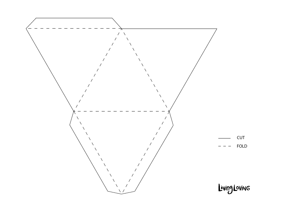 Origami Paper Pyramid Template, Page 1