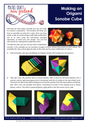 Document preview: Origami Sonobe Cube Guide