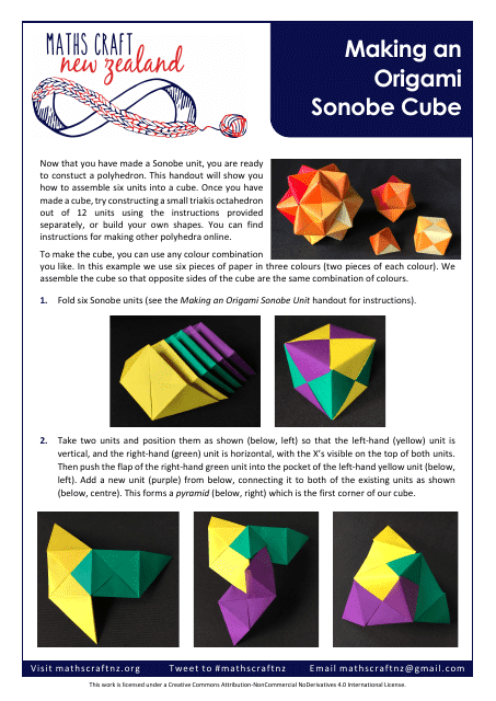 Origami Sonobe Cube Guide