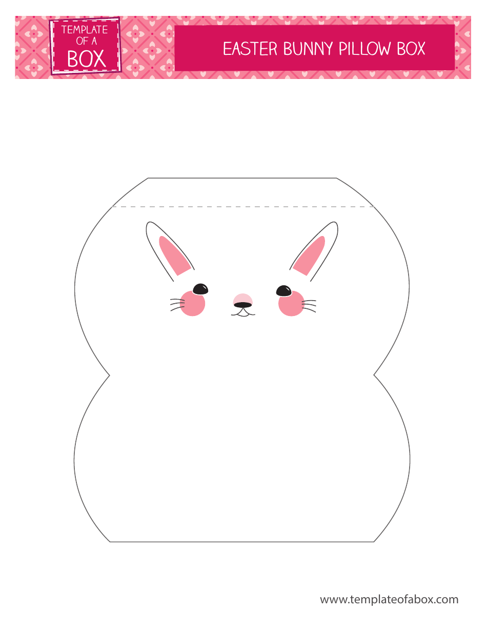 Easter Bunny Pillow Box Template, Page 1