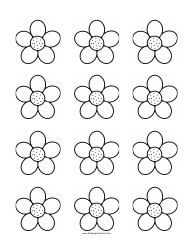 Document preview: Macaron Cake Flower Templates