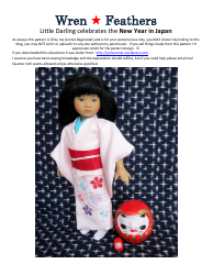 Document preview: 13" Doll New Year's Outfit Sewing Pattern Templates