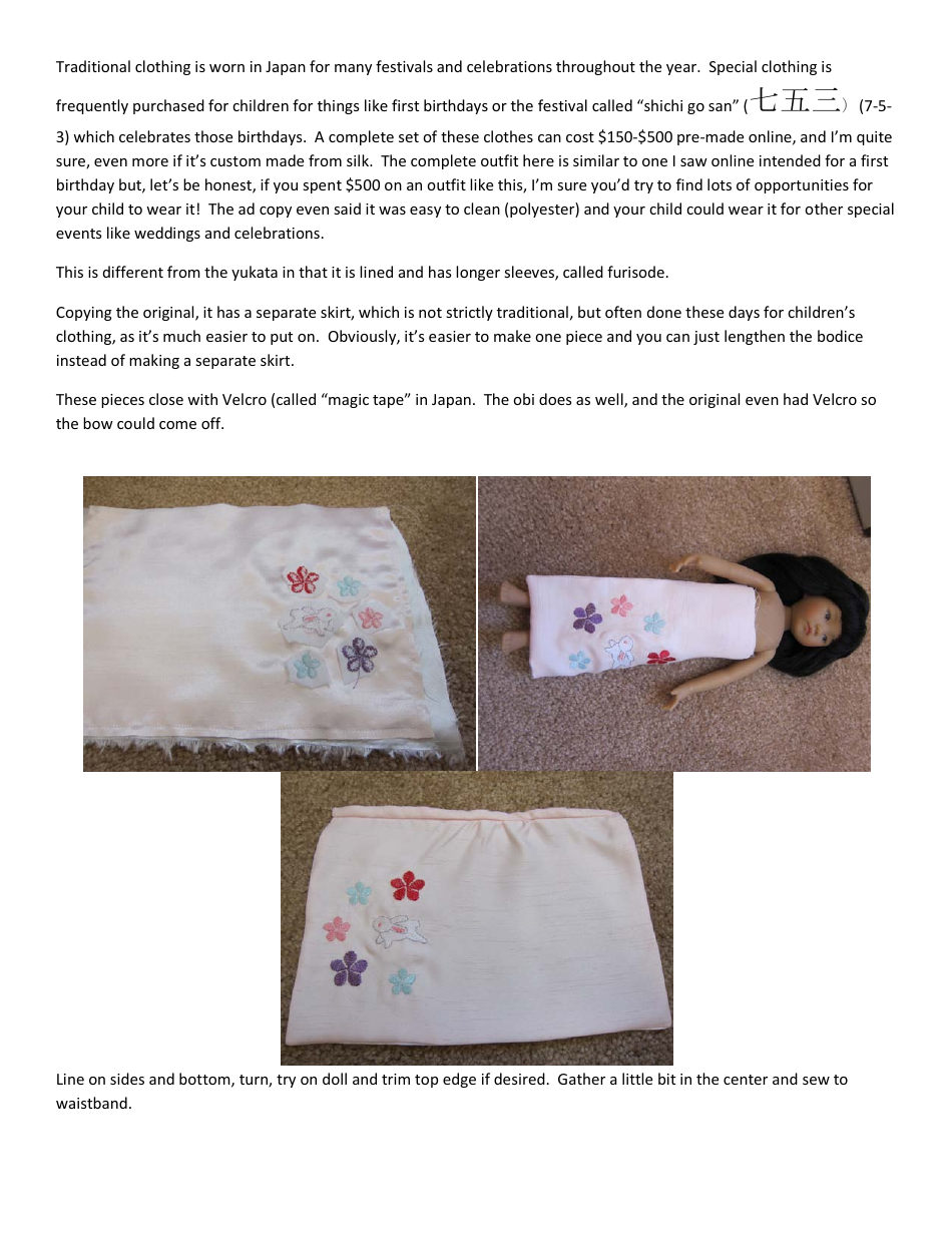 13 Doll New Years Outfit Sewing Pattern Templates, Page 5